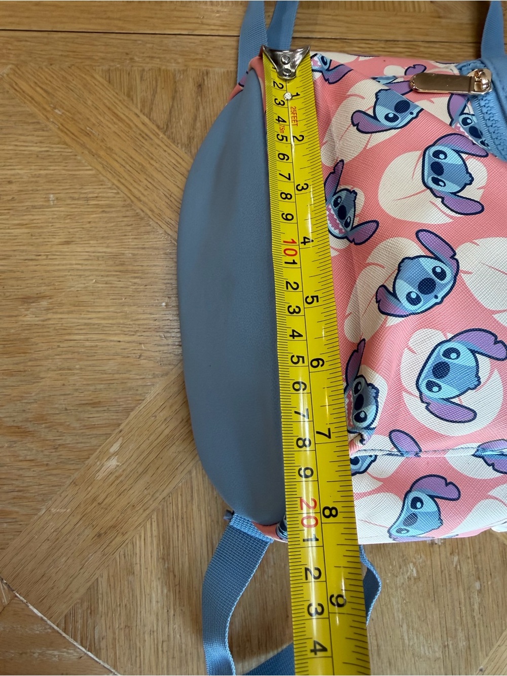 Disney Stitch Coral Pink and Light Blue Mini Backpack - Picture 8 of 9